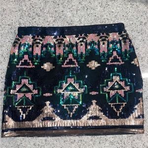 Windsor sequin mini skirt